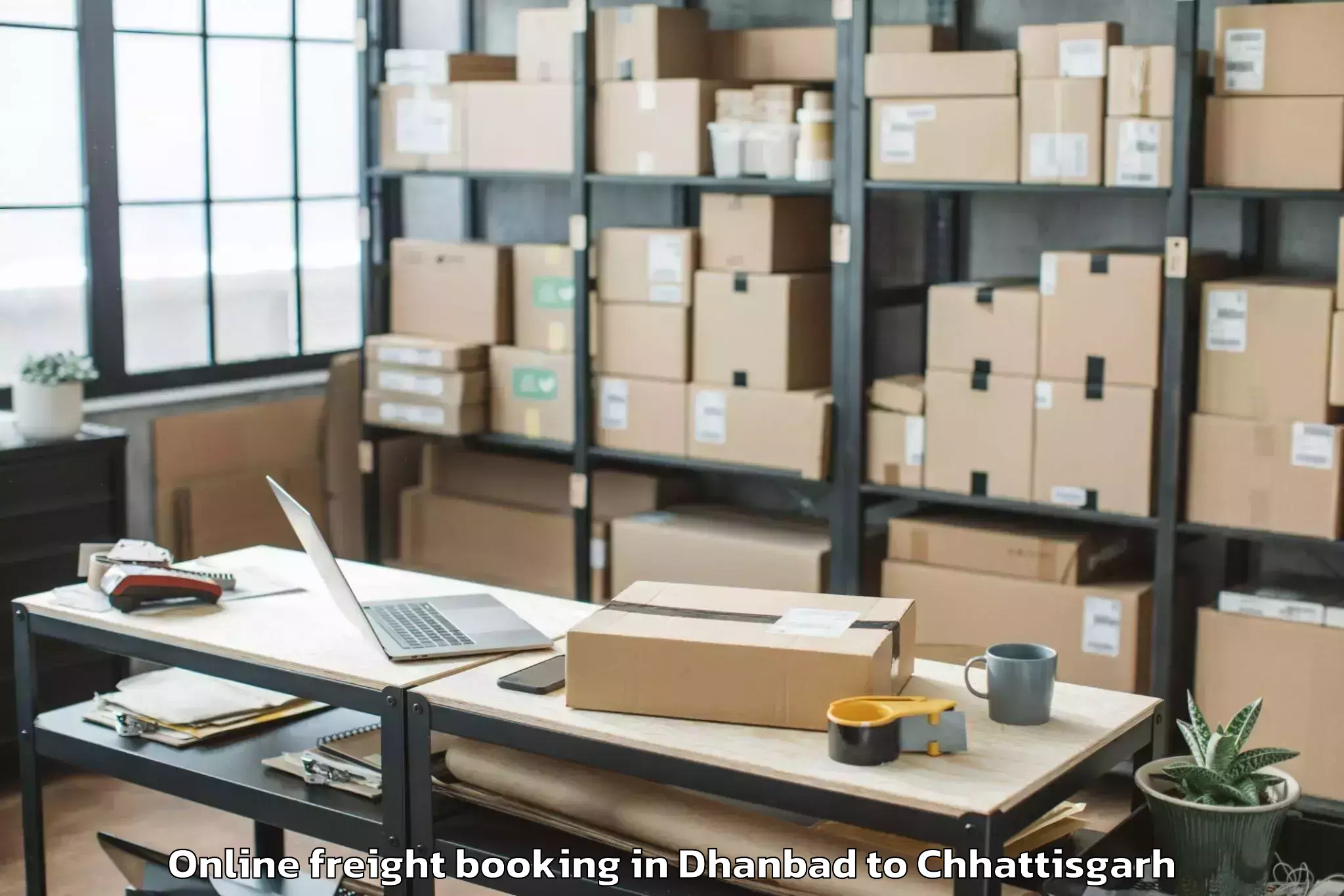 Dhanbad to Dabhara Online Freight Booking